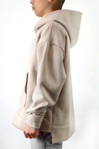 Men's Polyester Hoodie in Beige