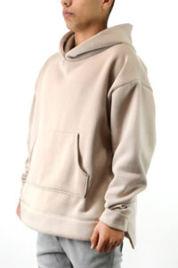 Men's Polyester Hoodie in Beige