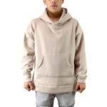 Men's Polyester Hoodie in Beige